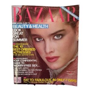 Vintage April 1980 Harper's Bazaar Brooke Shields Cover